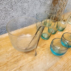 Juego de Cristalería: Vasos, Licorera y Hielera de Vidrio - imagen 2