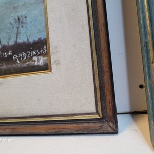 Dos Cuadros al Óleo: Paisaje Natural y Paisaje Urbano-Costero, Firmados y Enmarcados - imagen 7