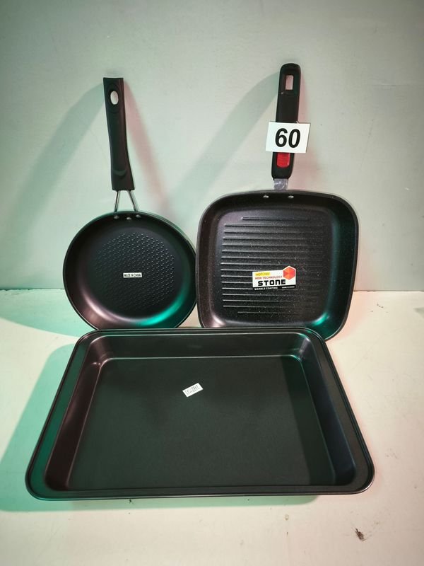 Set de Cocina: Asadera, Sartén y Plancha de Carne
