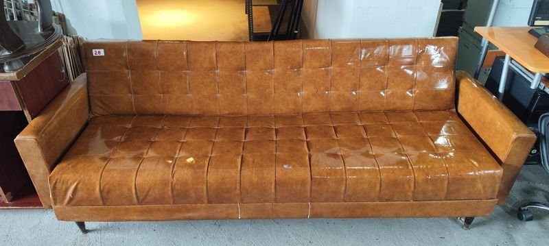 Sillón Cama Marrón Tapizado