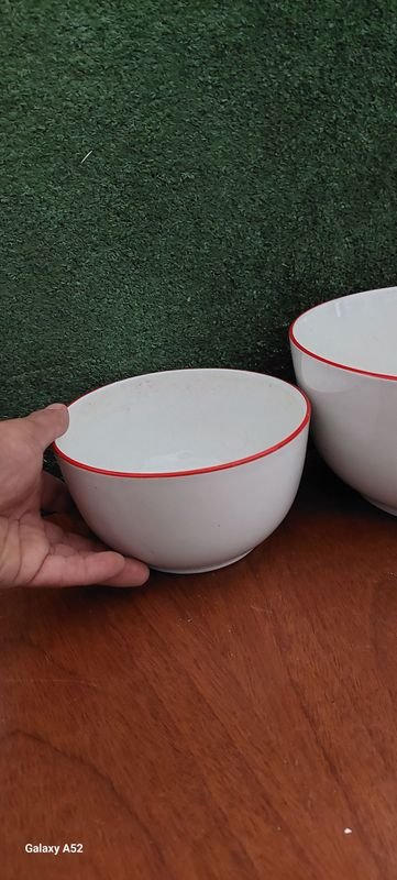 Jarras Blancas con Borde Rojo - imagen 5