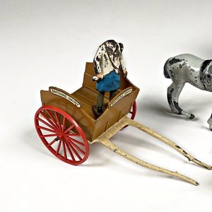 Carro Lechero Britains Farm de Plomo Inglés con Caballo y Tinas - imagen 5