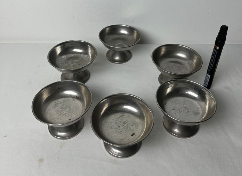 Six Pack de Tazones de Metal Plateado - imagen 5