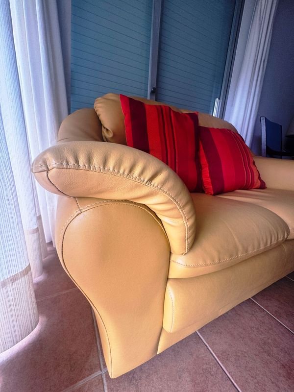 Sillon de Cuero de Dos Cuerpos en Muy Buen Estado - imagen 2