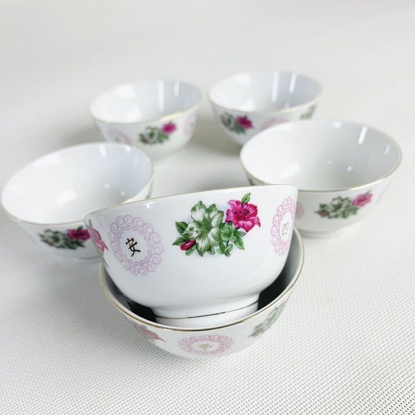 Juego de compoteras en porcelana sin uso - imagen 4