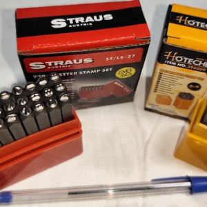 Juego de Puntas Metálicas para Estampar Letras y Números Straus y Hoteche - imagen 3