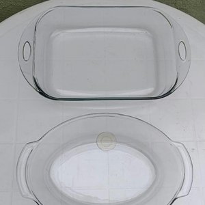 Juego de 2 Fuentes Rectangulares y Ovaladas de Vidrio - imagen 5