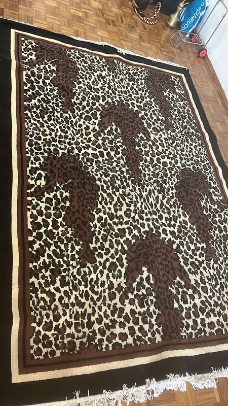 Alfombra de sala gran tamaño con patrón de leopardo - imagen 5