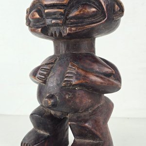 Estatua Pigmeo de Camerún en Madera Oscura - imagen 3