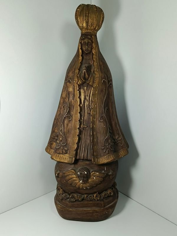 Lote siguiente: Figura religiosa en pasta de gran tamaño, Nuestra señora de la concepción aparecida