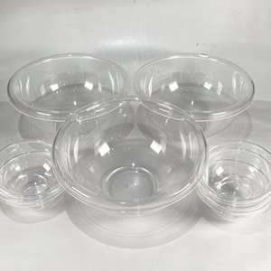 Lote siguiente: Set de 8 Ensaladeras y Bowls Transparentes de PVC