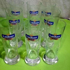 Lote siguiente: 9 Vasos Cerveceros de Vidrio Laiker Mahou