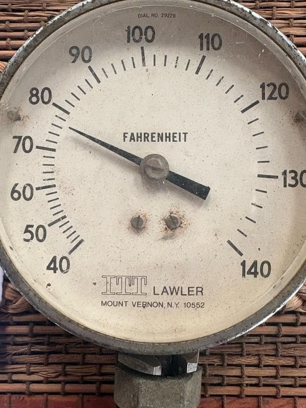 Termómetro Industrial Lawler Fahrenheit con Vástago