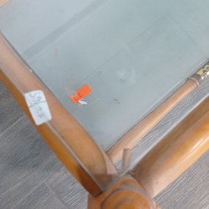 Mesa Ratona Estilo Bambú con Tapa de Vidrio - imagen 5