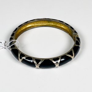 Pulsera Esmaltada Negra con Colgante Corazón Verde - imagen 4