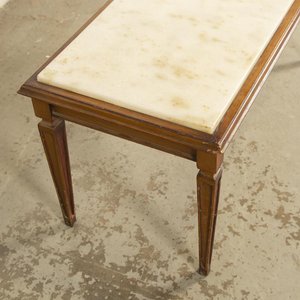 Mesa de Living Estilo Luis XVI con Mármol y Detalles en Madera - imagen 3