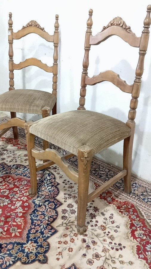 Sillas Provenzales Terciopelo Marrón - imagen 4