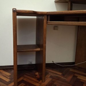 Escritorio Modular Esquinero de Madera con Cajonera y Tapa de Vidrio - imagen 8
