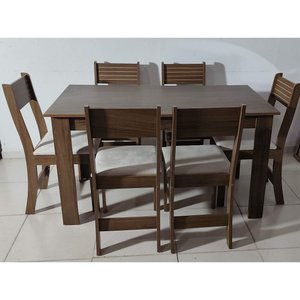 Lote anterior: Juego de Comedor: Mesa Rectangular y 6 Sillas con Asientos Tapizados