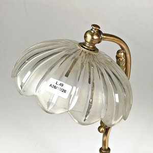 Lámpara de Bronce con Pantalla Labrada - Altura 32 cm - imagen 2