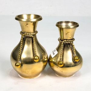 Dos Floreros Metálicos Bronceados VOLFF Sheffield Collection - imagen 2