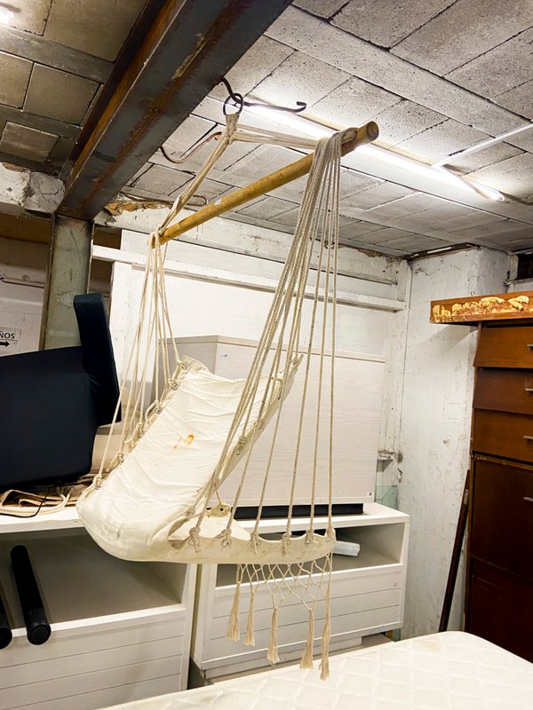 Sillón Colgante de Tela con Flecos