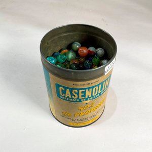 Lote de Bolitas Antiguas de Vidrio en Lata "Casenolin" - imagen 3