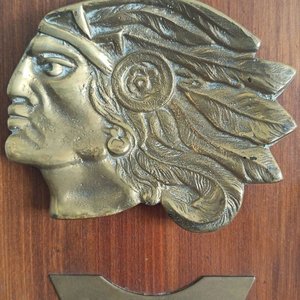 Placa Conmemorativa Militar Bronce y Madera - Prueba Infantería Minas 1999 - imagen 2
