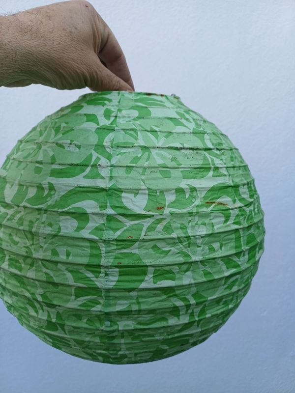 Globos de Papel Decorativos Verdes con Diseño Floral - imagen 1