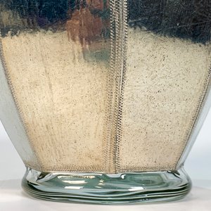 Jarra de Vidrio con Forro de Peltre Vintage - imagen 2