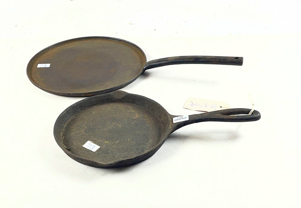 Dos sartenes en hierro 19 y 25 cm