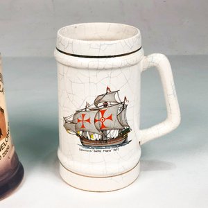 Dos Jarras de Porcelana para Cerveza con Diseños Vintage - imagen 4