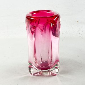 Lote siguiente: Florero Murano Rosa Degradé Cristal 18 cm