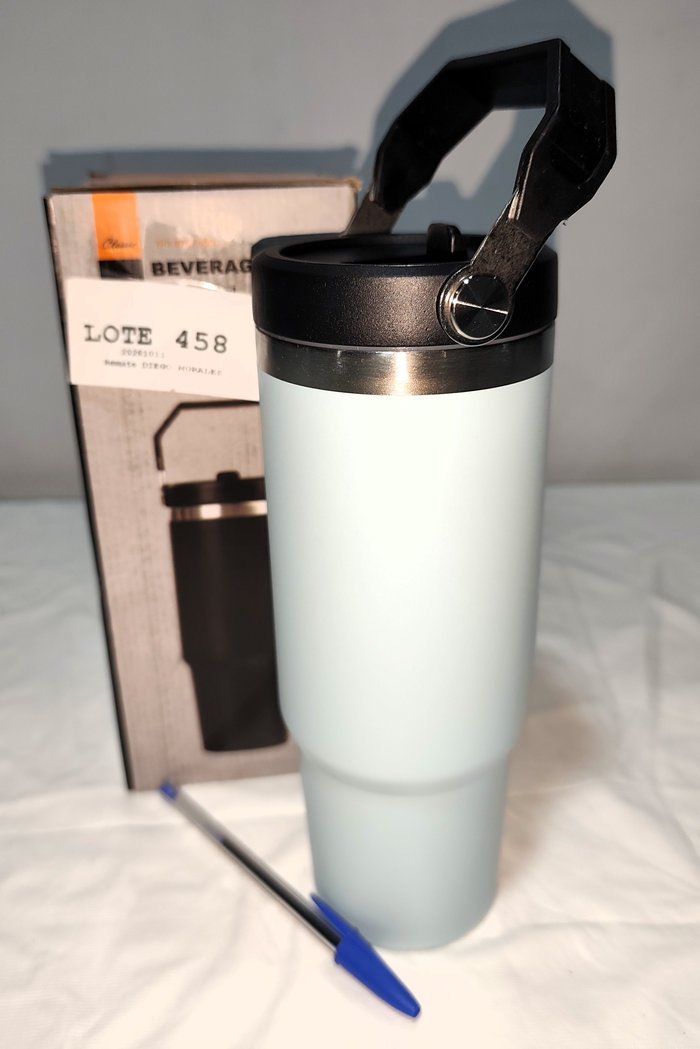Vaso Térmico de Acero Inoxidable 900ml con Tapa, Nuevo en Caja