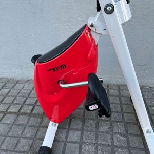 Bicicleta Fija de Ejercicio "Fitnes Sport" Blanca y Roja - imagen 2