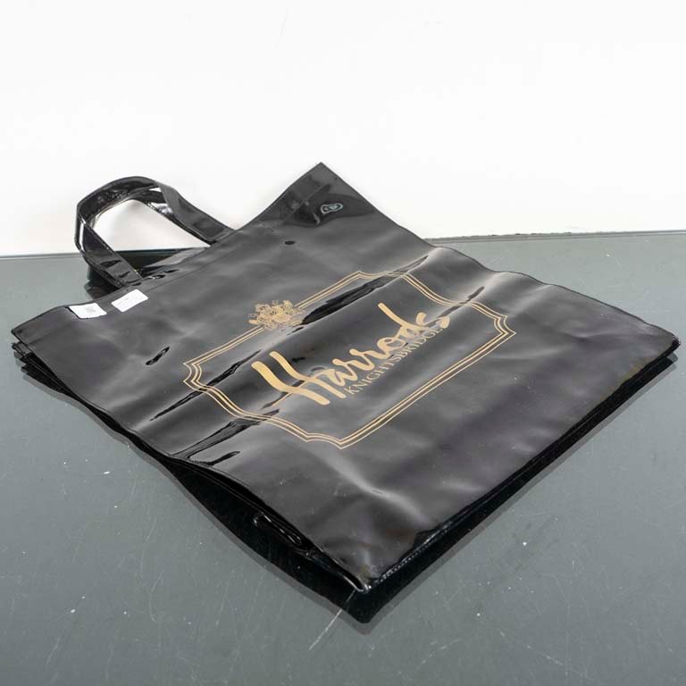 Bolso Tote PVC Negro "Harrods" London