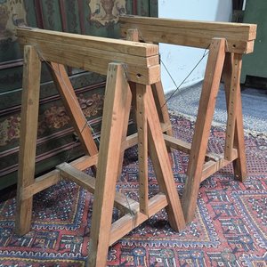 Par de Caballetes de Madera para Mesa de Arquitectura - imagen 2