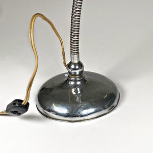 Lámpara de Escritorio Flexible Metálica y Bombilla de Plata - imagen 3