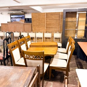 Juego de Comedor de Madera con 6 Sillas Estilo Clásico - imagen 2