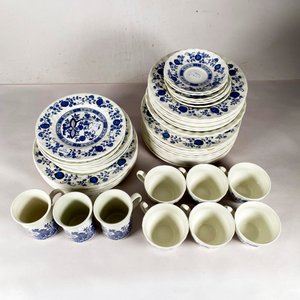 Juego de Loza Inglesa Azul "Willow Pattern" - 55 Piezas - imagen 5