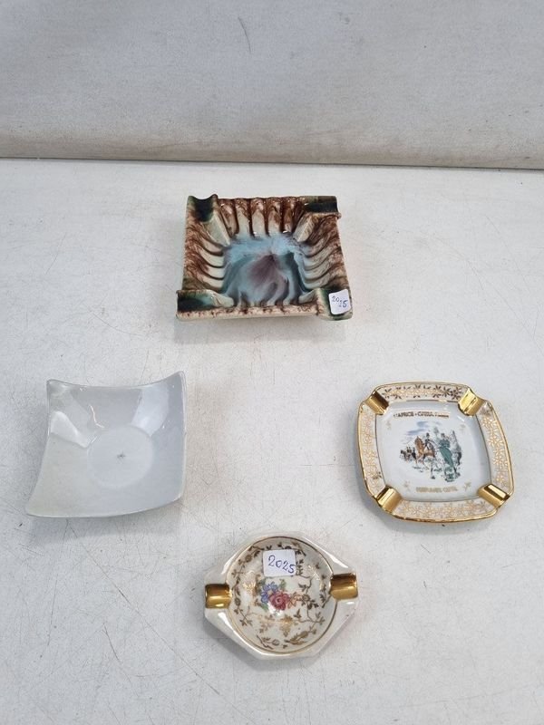 Set de 4 Ceniceros Decorativos con Porcelana Keratina Bavaria Germany - imagen 1