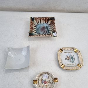 Set de 4 Ceniceros Decorativos con Porcelana Keratina Bavaria Germany - imagen 1