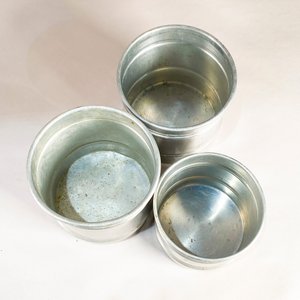 Juego de 3 Recipientes de Cocina Vintage en Aluminio "Mariposa" - imagen 2
