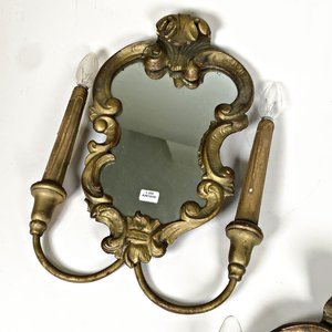 Par de Apliques de Pared con Espejo y Dos Luces cada uno - imagen 4
