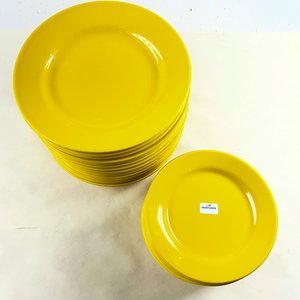 Lote de 24 Platos Llanos Amarillos de Cerámica para Postre - imagen 2
