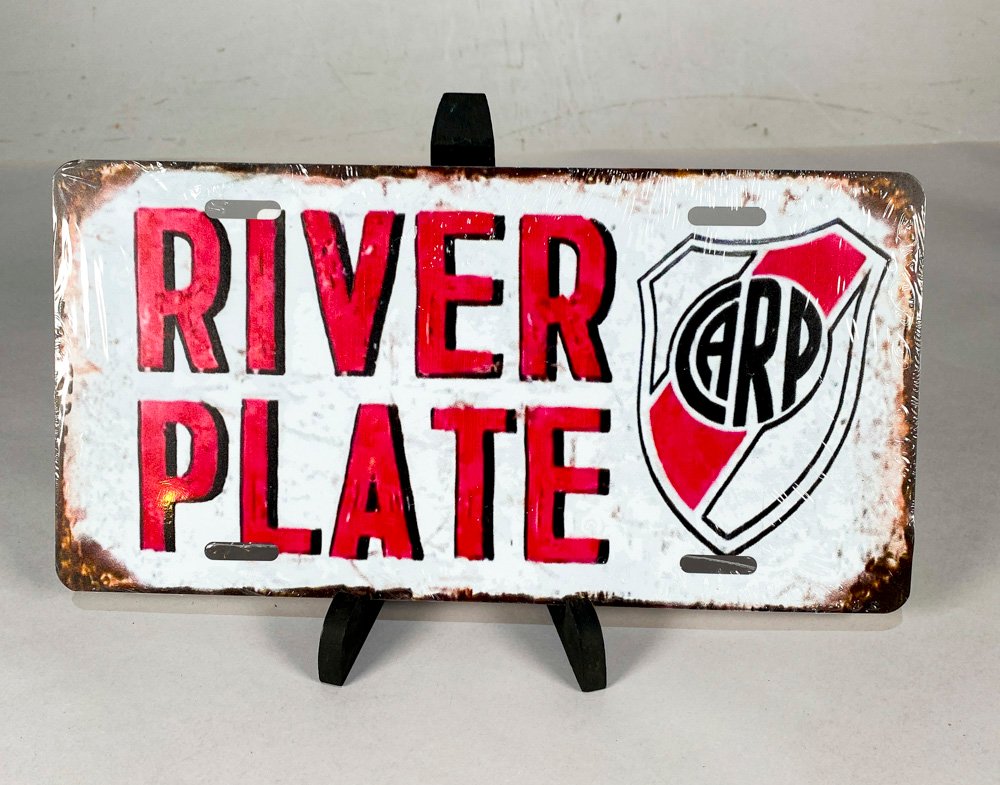 Chapa Decorativa "River Plate" 30x15 cm