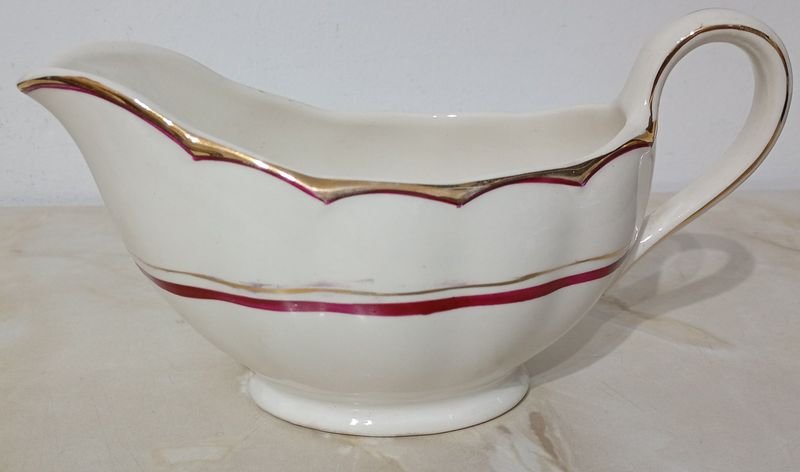 Salsera de Porcelana INGLESA; CREAMPETAL GRINDLEY - Una pieza decorativa impresionante - imagen 5