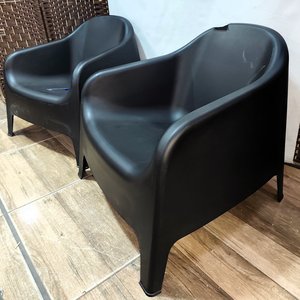 Juego de 2 Sillones Skarpo de PVC Negro para Exterior - imagen 5