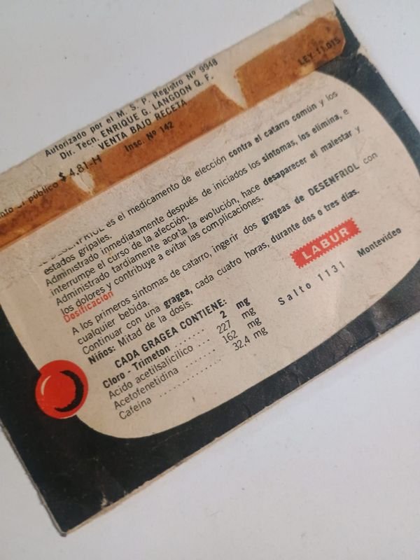 Antiguo sobre de antigripal décadas de los años 40 - imagen 3