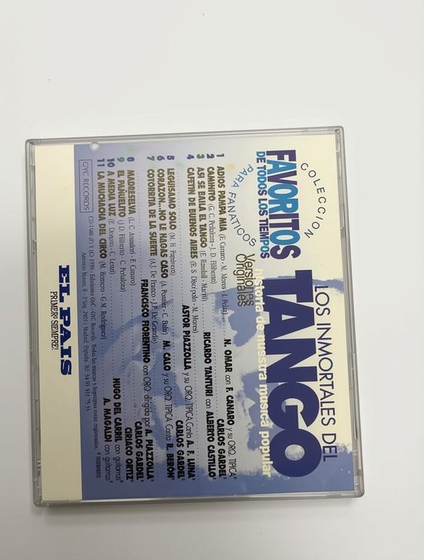CD Los Inmortales del Tango Vol. 2 - GYC Records El País Uru 1998 - imagen 1